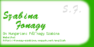 szabina fonagy business card